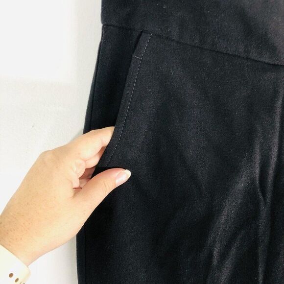 Anthropologie Elevenses Size 6 Black Slim Business Casual Crop Pant - Picture 3 of 12